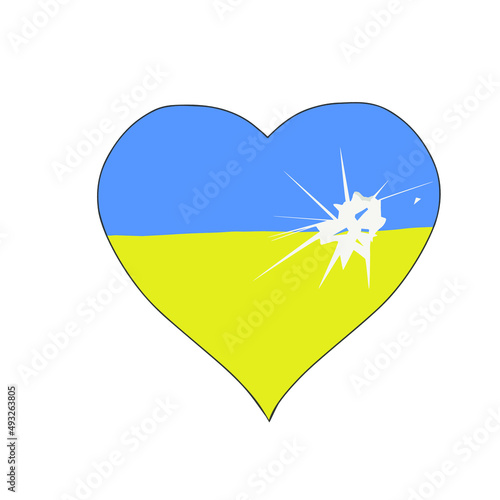 Broken heart of Ukraine