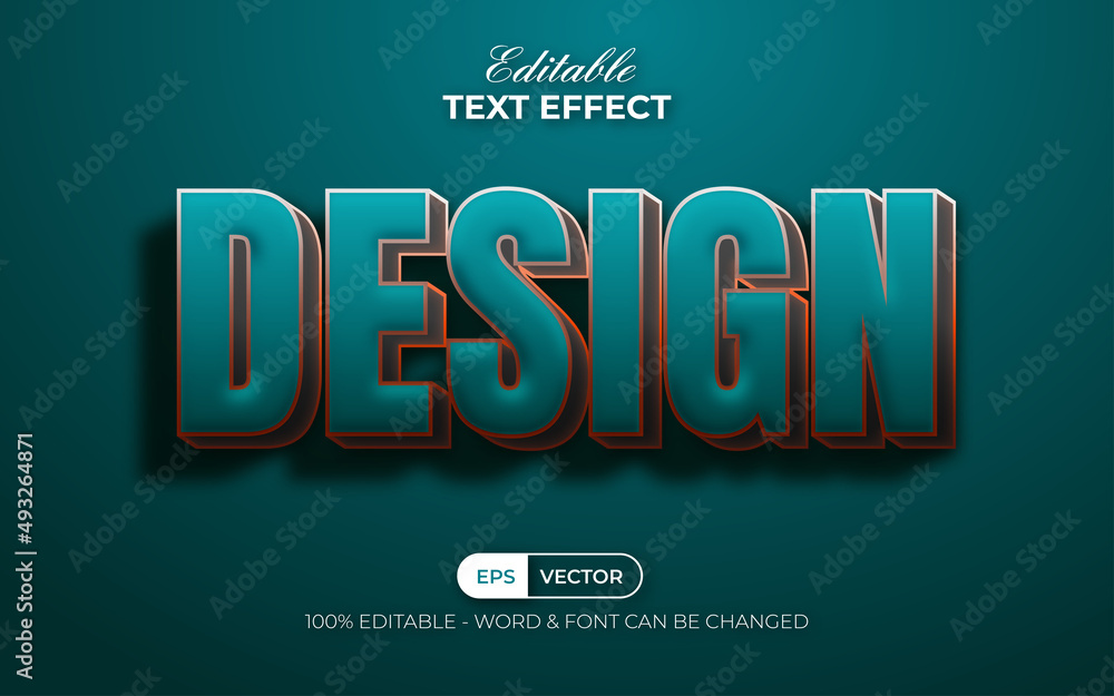 Design text effect style. Editable text effect.