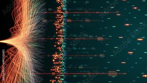 Neural network artificial intelligence AI machine deep learning simulated nodes  photo