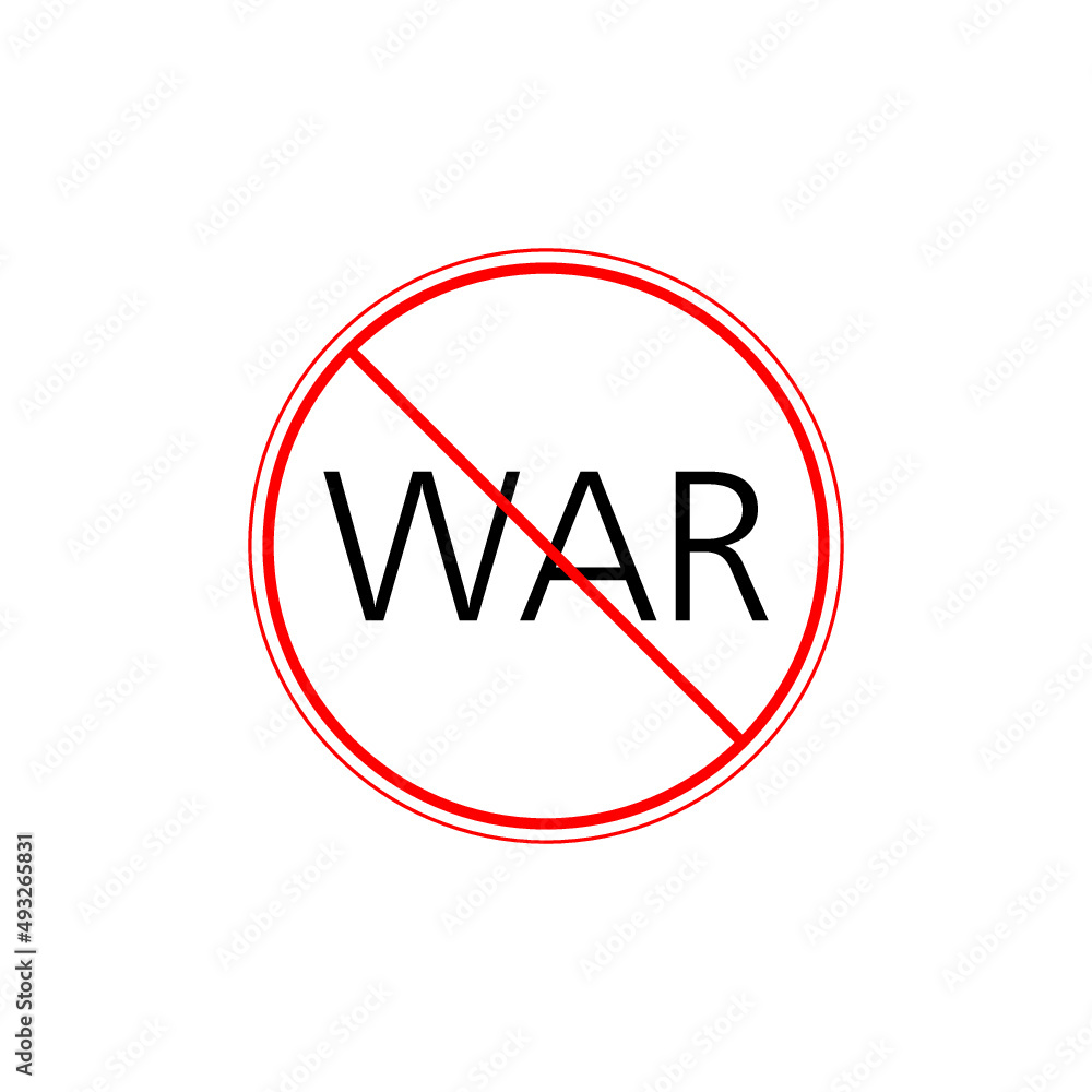 No war sign. Anti war icon isolated on white background No war sign. Anti war icon isolated on white background