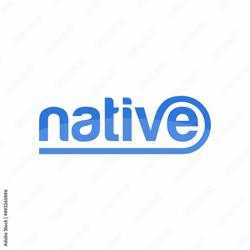 Native Brand Text Business Logo Design Native Brand Text Business Logo Design