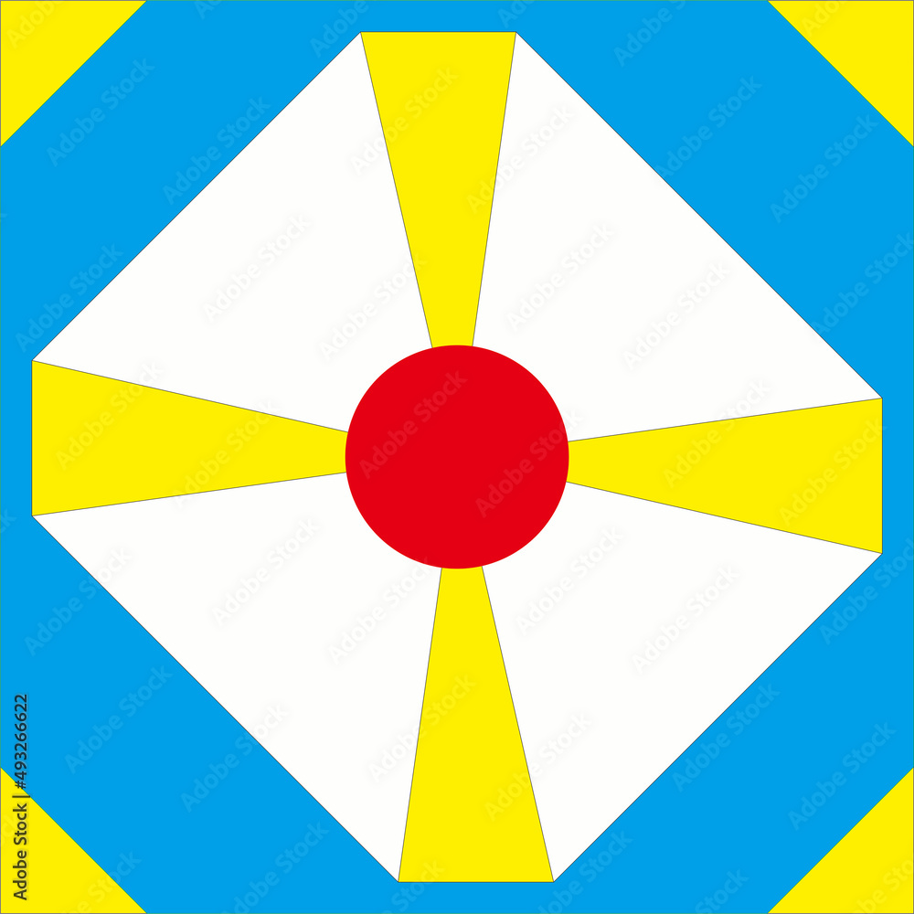 Obraz premium radiation warning sign on wall