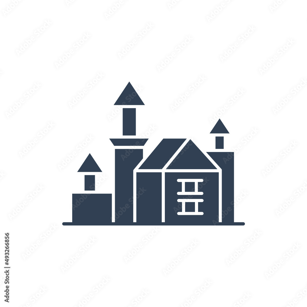 Castle icons symbol vector elements for infographic web Castle icons symbol vector elements for infographic web