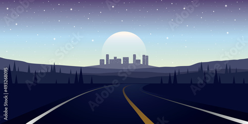 road trip in the blue mountains towards the city