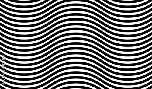 Wavy, waving wave lines, stripes pattern, texture element © Pixxsa