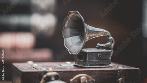 Gramophone Horn On Treasure Chest