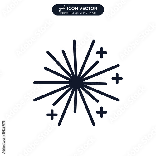 fireworks icon symbol template for graphic and web design collection logo vector illustration