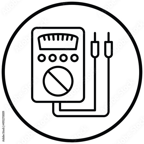 Vector Design Voltmeter Icon Style
