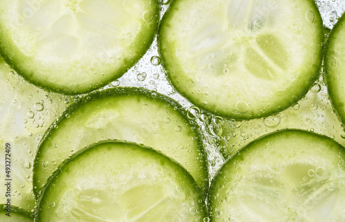 Slices of Cucumber in Water...