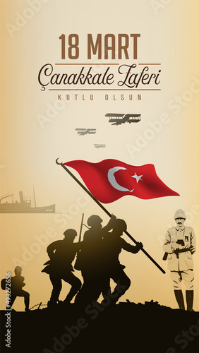 Canvastavla March 18 Canakkale victory, Turkish National Day, commemoration events and celeb