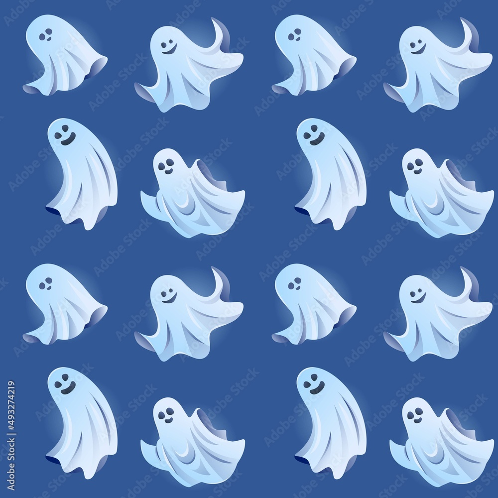 Creative vector pattern with ghost. Creative vector pattern with ghost.