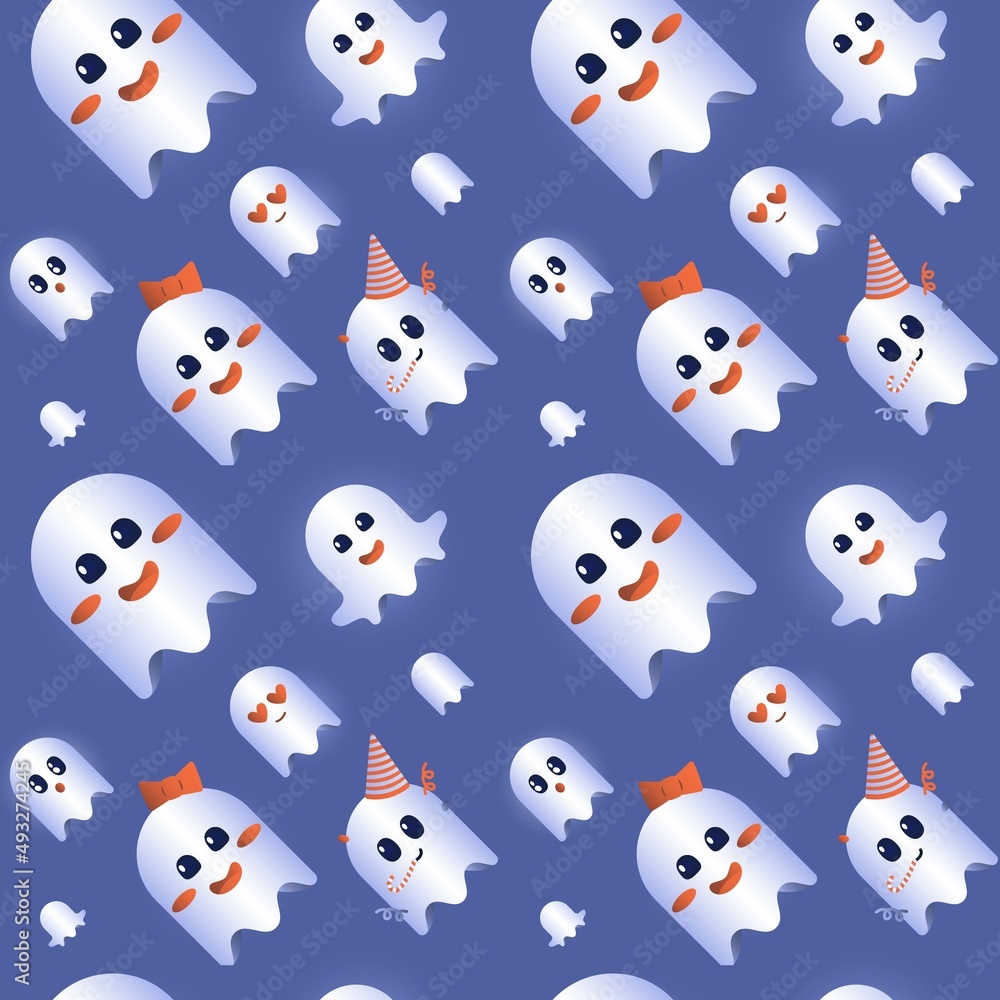 Creative vector pattern with ghost.
