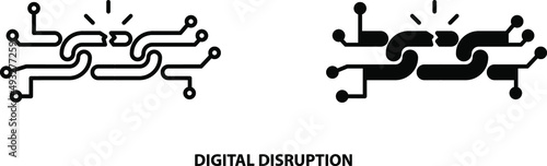 Digital disruption icon