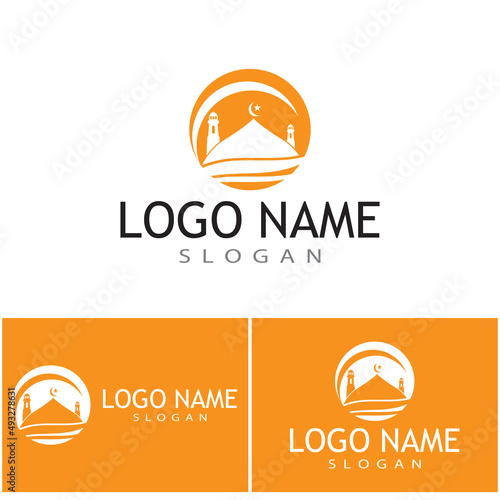 Mosque Logo Template vector symbol illustration design