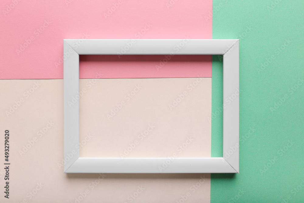 Frame on color paper background Frame on color paper background