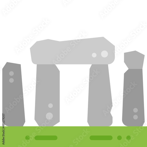 stonehenge flat icon