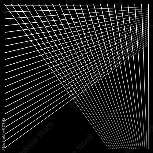 Abstract random grid, mesh. Lattice, grating and grille pattern with oblique, diagonal, slanting lines, stripes