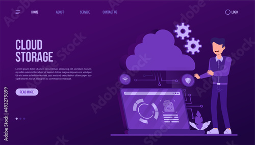 Cloud Storage Landing Page Template
