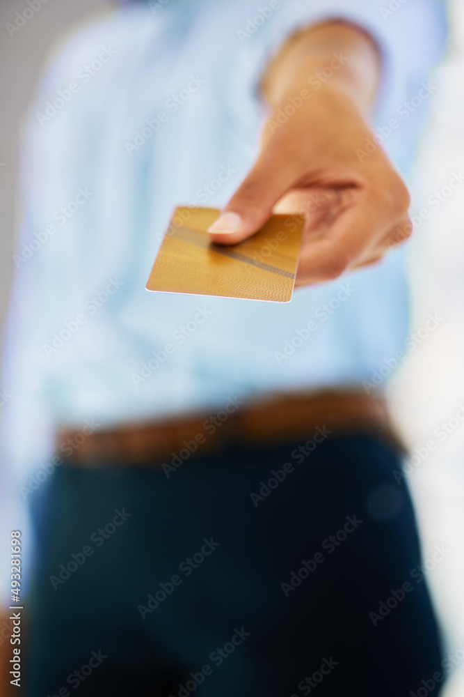 I need it take my money. Shot of someone giving a credit card to make a purchase. I need it take my money. Shot of someone giving a credit card to make a purchase.