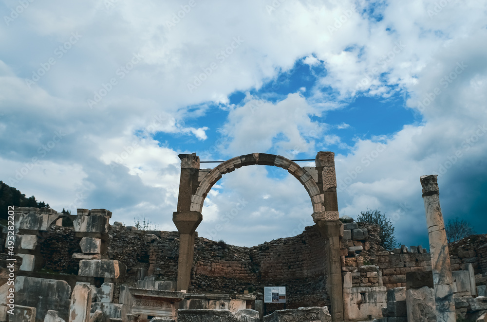 ancient roman amphitheater in ephesus