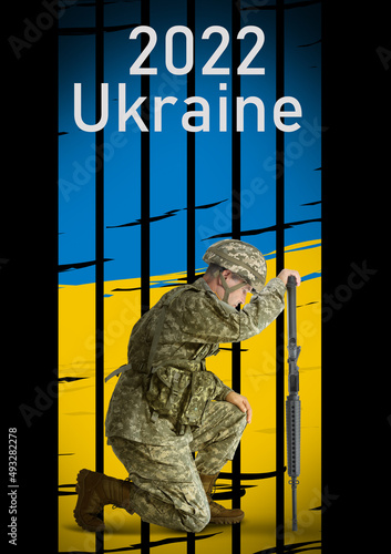 Mourning male soldier again...