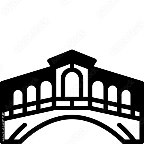 rialto bridge solid icon