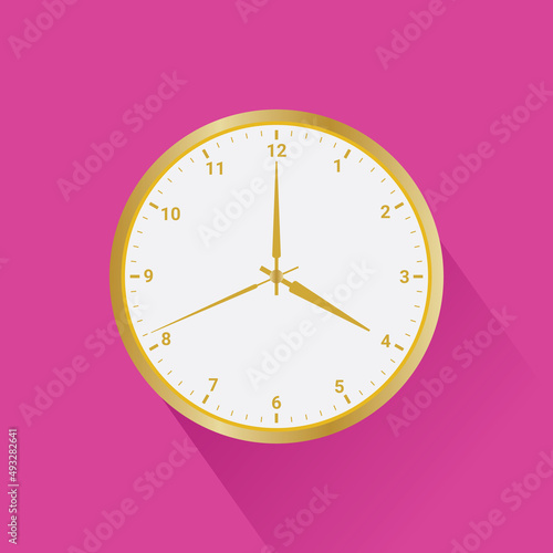 Wall-clock vector illustration with customizable time pointers