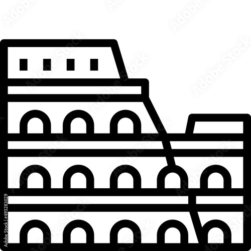 colosseum line icon
