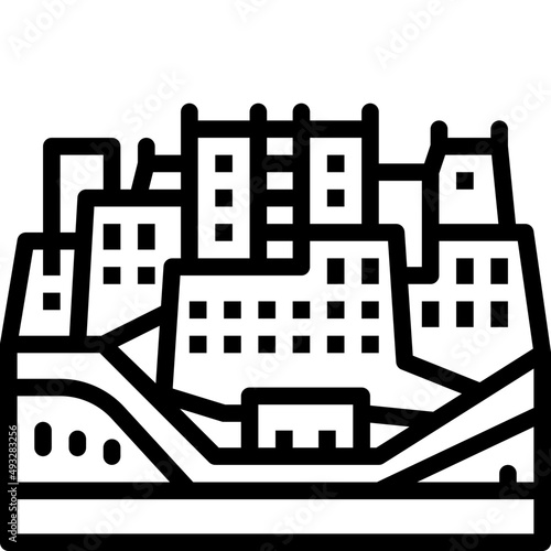 potala palace outline icon