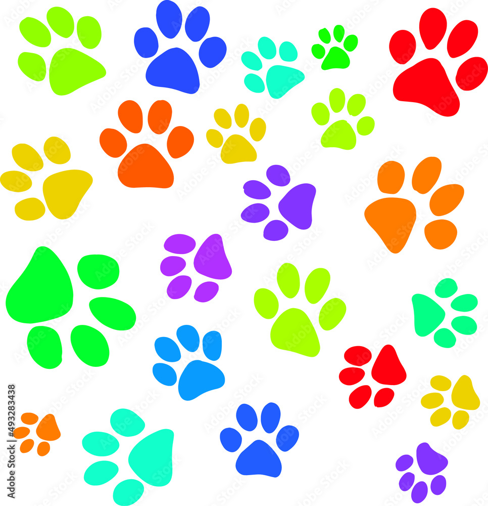 Vector animal footprints. Can be used for different purposes Vector animal footprints. Can be used for different purposes