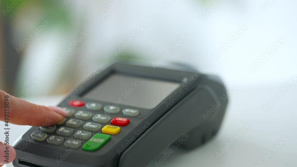 Woman paying with contactless credit card. Wireless money transaction. Wireless payment Woman paying with contactless credit card. Wireless money transaction. Wireless payment