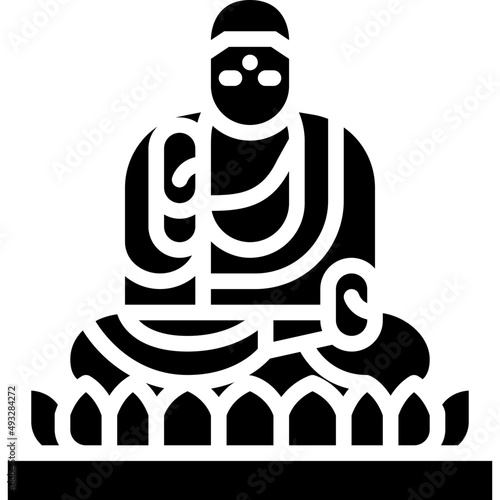 tian tan buddha solid icon