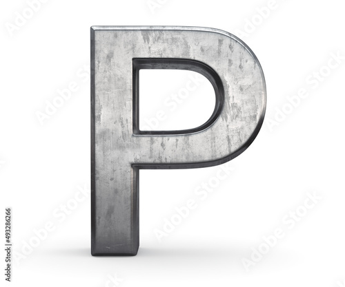 Steel letter P