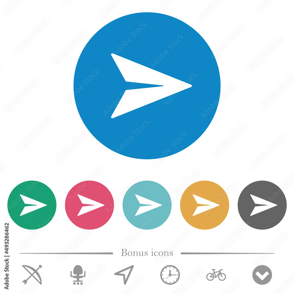 Send message solid flat round icons Send message solid flat round icons