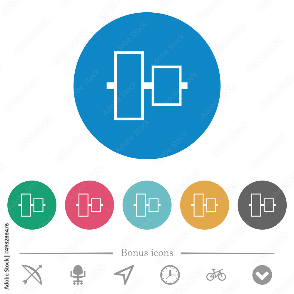 Vertically align to center outline flat round icons Vertically align to center outline flat round icons