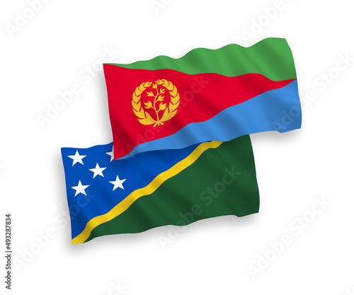 Free Download Flags of Solomon Islands and Eritrea on a white background - GFXLoad