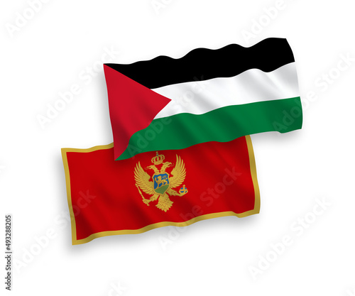 Free Download Flags of Montenegro and Palestine on a white background - GFXLoad
