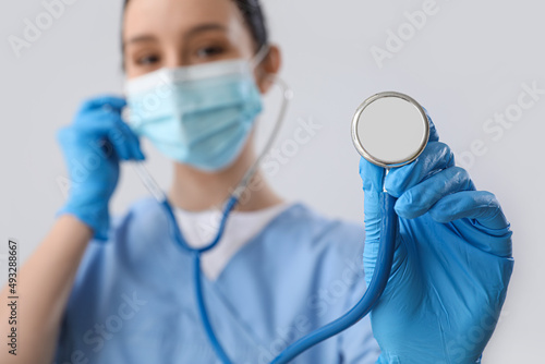 Female doctor with stethosc...