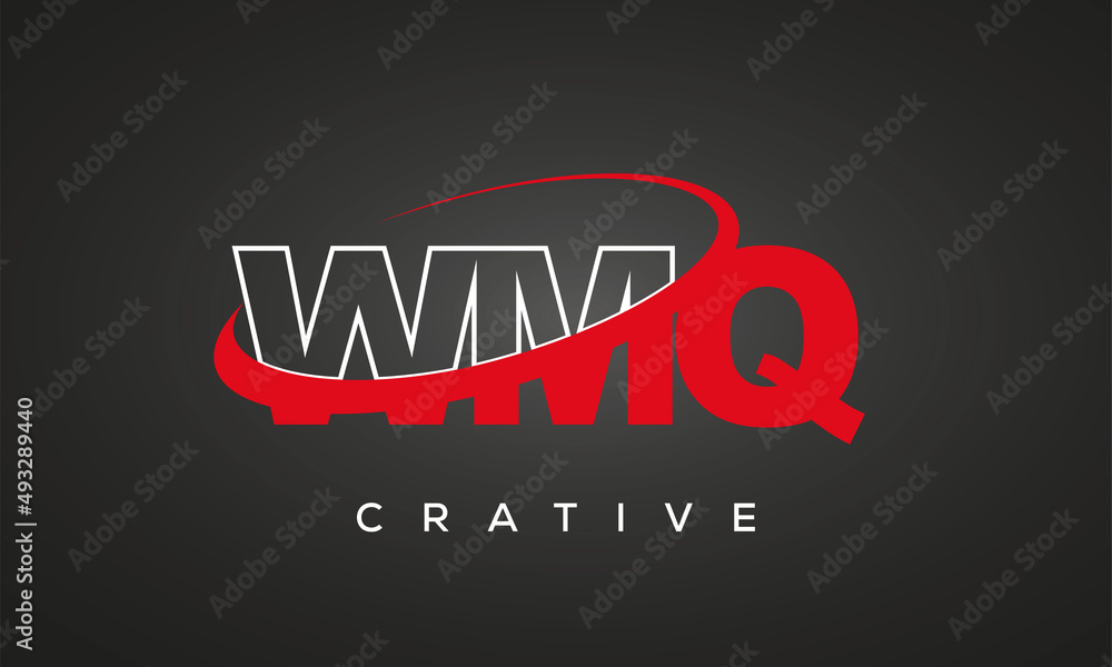 WMQ creative letters logo with 360 symbol vector art template design WMQ creative letters logo with 360 symbol vector art template design