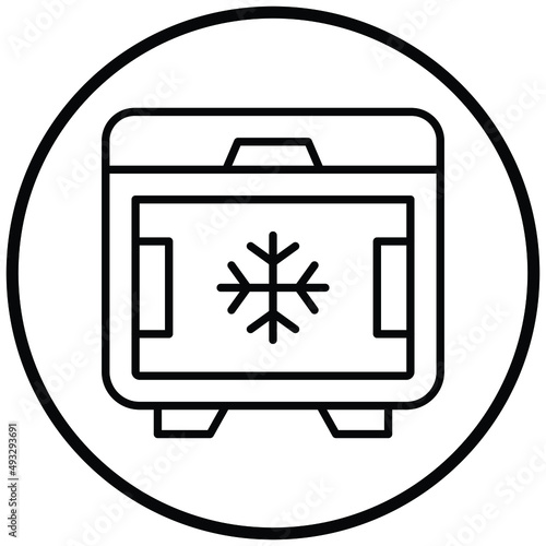 Vector Design Deep Freezer Icon Style