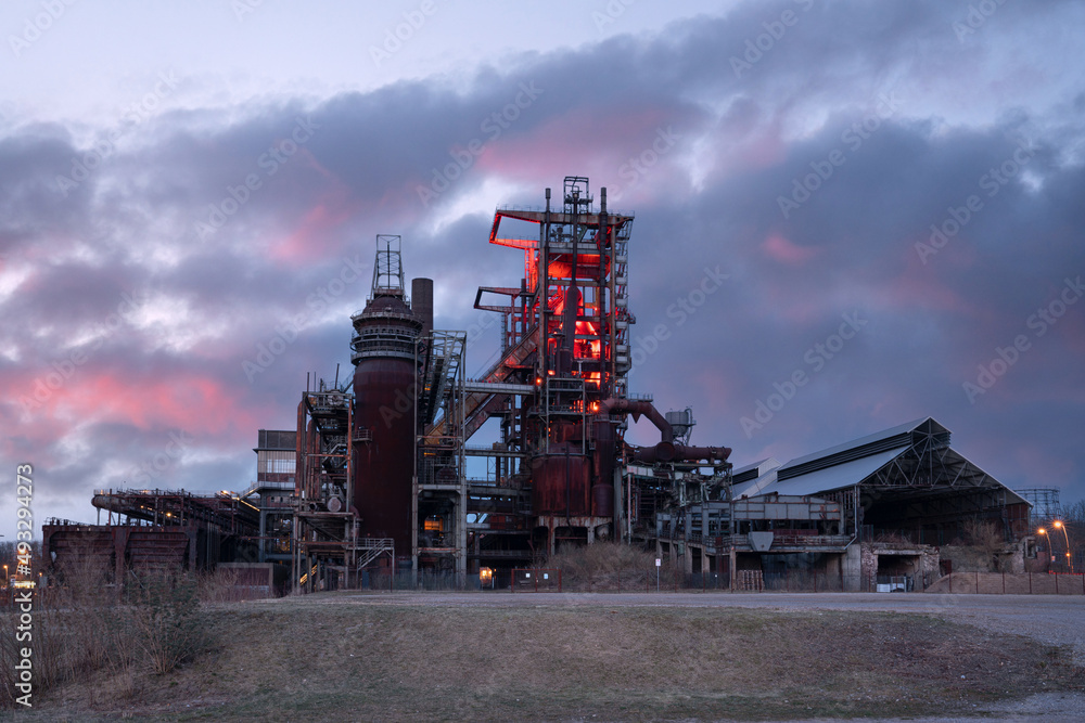 Old Smelter Phoenix West in Dortmund, Ruhr Metropolis, Germany, Europe  Stock Photo | Adobe Stock