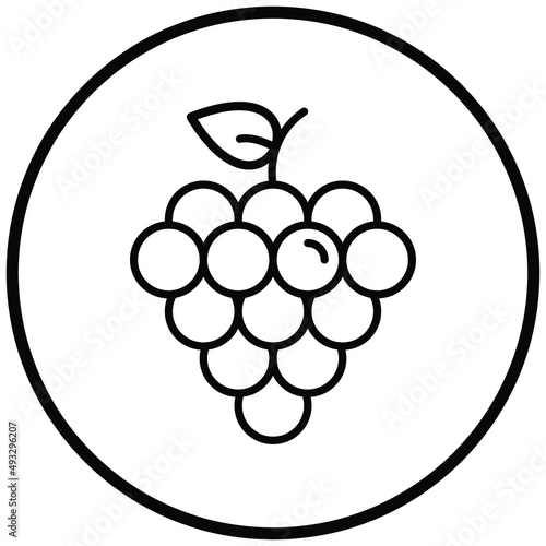 Vector Design Grapes Icon Style