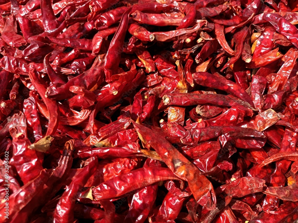 Fototapeta premium dried red chillies, red chilli, peppers