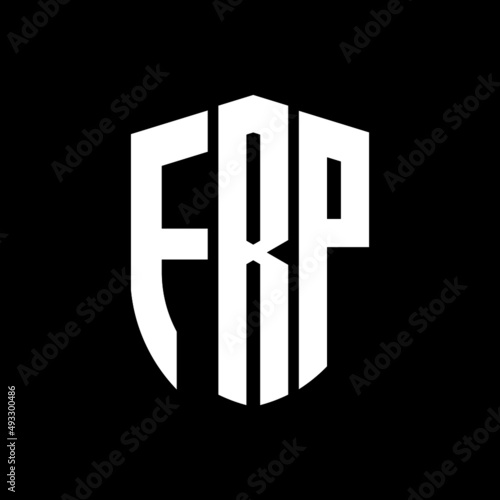 FRP letter logo design. FRP modern letter logo with black background. FRP creative  letter logo. simple and modern letter logo. vector logo modern alphabet font overlap style. Initial letters FRP  photo