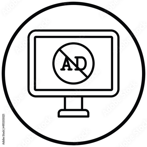 Vector Design AD Blocker Icon Style