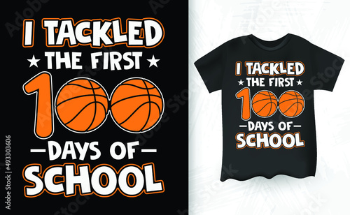 I Dribbled 100 Days Of School Basketball For Kids T-Shirt
