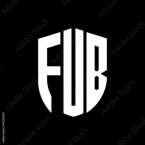 FUB letter logo design. FUB modern letter logo with black background. FUB creative  letter logo. simple and modern letter logo. vector logo modern alphabet font overlap style. Initial letters FUB  photo