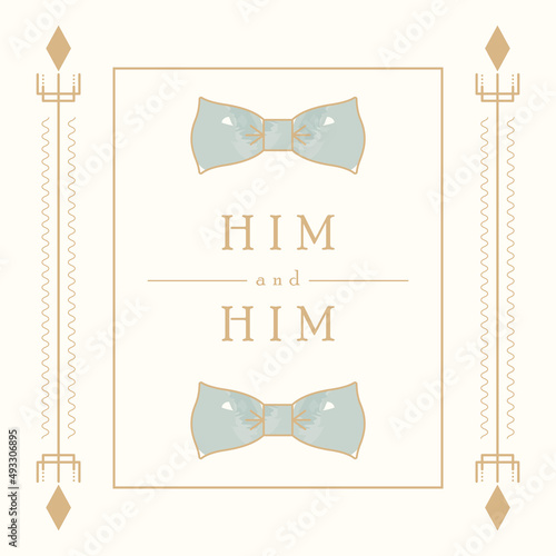 Pastry colored homosexual marriage invitational card Vector