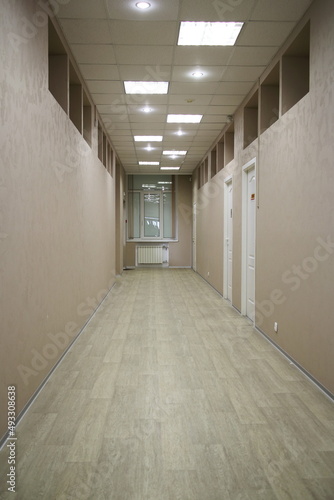 long corridor in an office building
