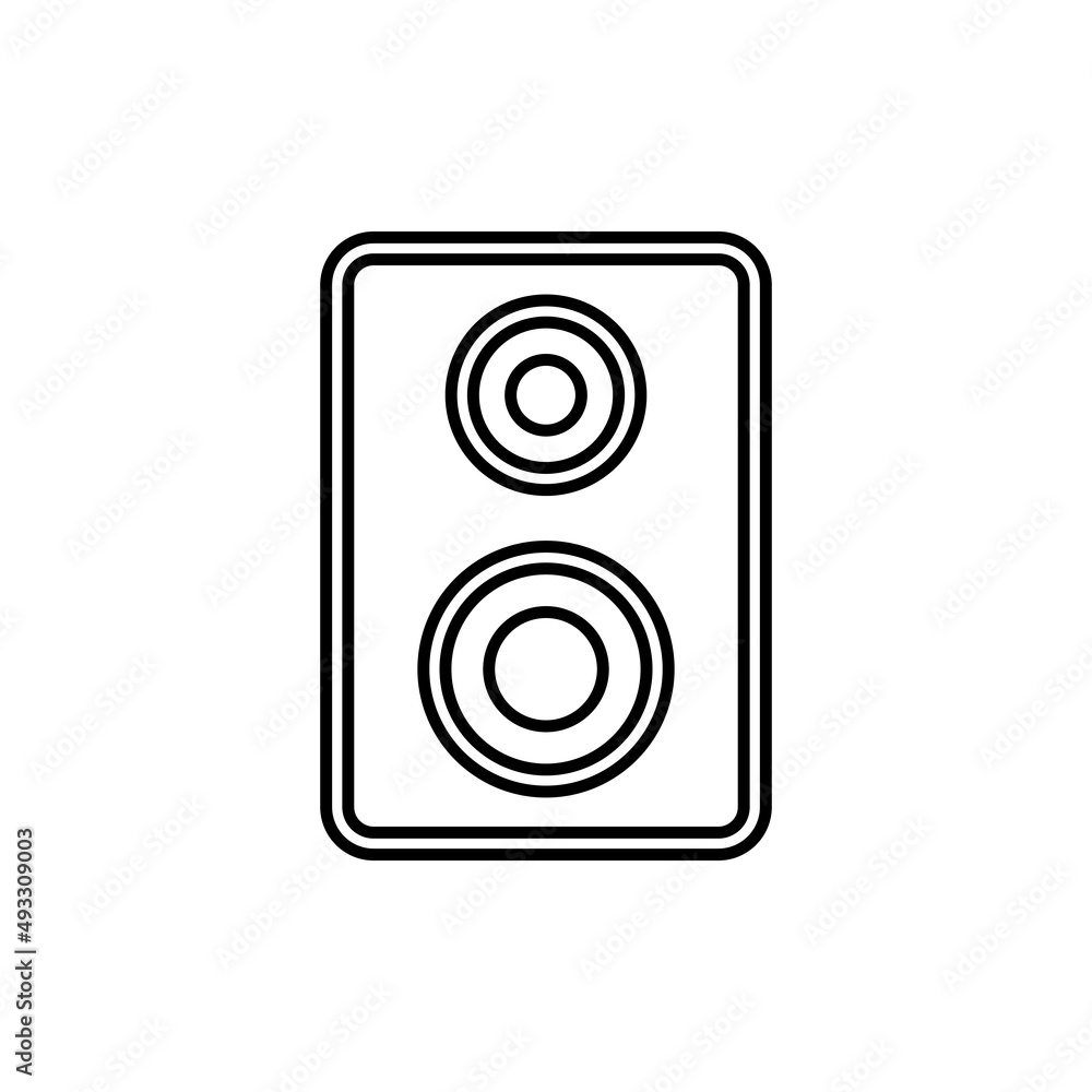 Music speaker icon in line style Music speaker icon in line style